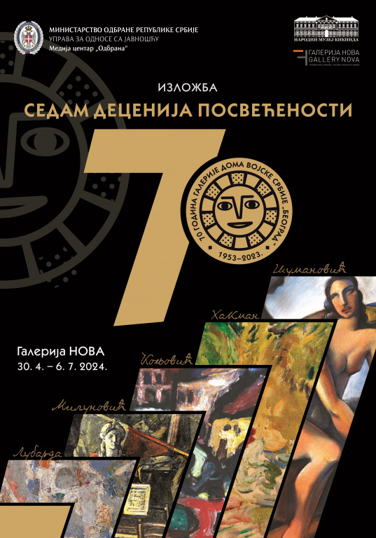 Изложба „Седам деценија посвећености – Галерија Дома војске Србије 1953-2023“ од 30. априла у Галерији Нова Народног музеја Кикинда